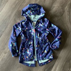 🚫SOLD Origami unicorn print hooded jacket